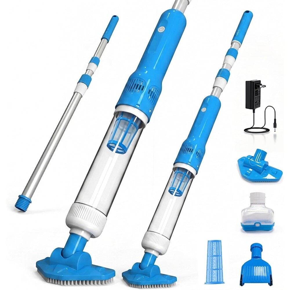 3-in-1 Cordless Pool Vacuum for Above Ground Pool, Handheld Spa Hot Tub Vacuum w